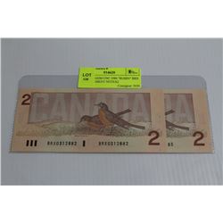 SCARCE GEM UNC 1986 "ROBIN" BRX REPLACEMENT NOTEX2