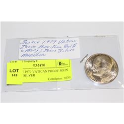 SCARCE 1979 VATICAN PROOF JOHN PAUL II SILVER