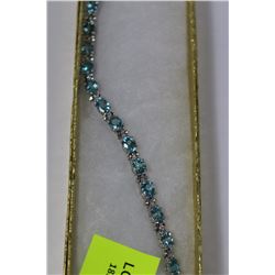 STERLING SILVER 15.1G 7.5 INCH BLUE ZIRCON