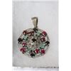 Image 1 : STERLING SILVER 12.8 GRAMS MULTI GEMSTONE PENDANT