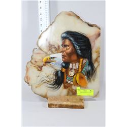 NATIVE ART PAINTING ON STONE