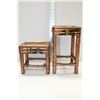 Image 1 : SET OF TWO BAMBOO PLANT STANDS