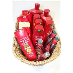 WOVEN BASKET WITH 4 GARNIER FRUCTIS SHAMPOO &