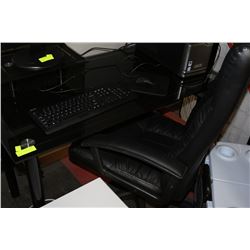 BLACK/SILVER TEMPERED GLASS DESK