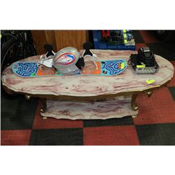 MARBLE TOP COFFEE TABLE