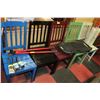 Image 1 : 5 ASSORTED COLOURED WOODEN CHAIRS