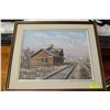 Image 1 : ORIGINAL OIL PAINTING(PINCHER TRAIN STATION SCENE)