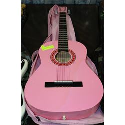 INDIANA FILLY PINK GUITAR WITH CASE