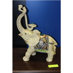 IMMITATION IVORY POLY RESIN BEADED ELEPHANT