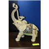 Image 1 : IMMITATION IVORY POLY RESIN BEADED ELEPHANT