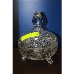 PINWHEEL CRYSTAL LIDDED DISH