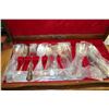 Image 1 : WOODEN CASE W/ SILVER CUTLERY