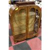 Image 1 : ANTIQUE WOODEN & GLASS CURIO CABINET