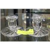 Image 1 : PAIR OF PINWHEEL CRYSTAL CANDLE HOLDERS