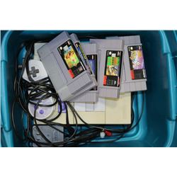 WORKING SUPER NINTENDO WITH 5 GAMES AND 2 CONTROLS