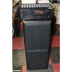 JVC HOME AMP WITH 2 KENWOOD TOWER SPEAKERS