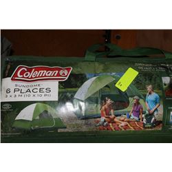 6 PERSON CAMP TENT WITH AIR MATTRESS AND SLEEPING