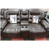Image 2 : NEW CHOCOLATE BROWN LEATHER RECLINING