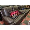 Image 1 : NEW BROWN LEATHERETTE RECLINING SOFA W LOVE SEAT