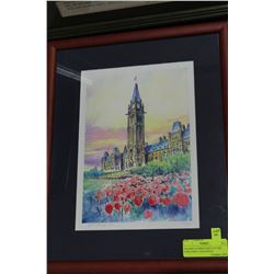 FRAMED NUMBER PRINT OF THE PARLIAMENT BUILDINGS