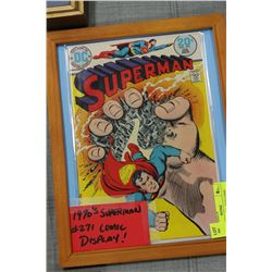 SUPERMAN NO. 271 1970'S COMIC BOOK DISPLAY
