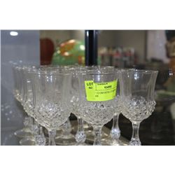 SET OF 12 CRYSTAL CORDIAL GLASSES
