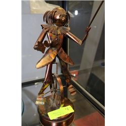 METAL MUSICAL CLOWN ORNAMENT