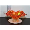 Image 1 : ORANGE ART GLASS DISH