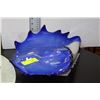 Image 1 : WHITE AND BLUE ART GLASS DISH