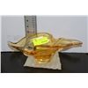 Image 1 : AMBER ART GLASS DISH