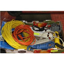 FLAT OF EXTENSION CORDS/ TARP/ POWER BARS ETC