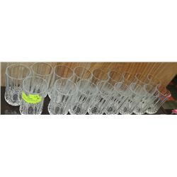 SET OF 17 CRYSTAL HIGH BALL GLASSES