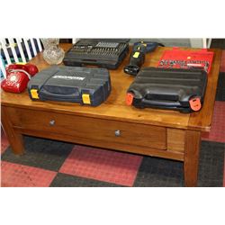 WOOD TONE COFFEE TABLE W DRAWER