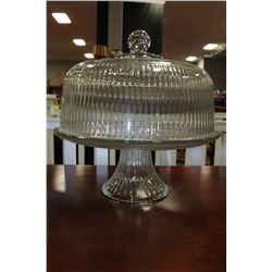 ESTATE GLASS CAKE DISH WITH LID