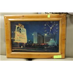 WOODEN FRAMED MGM WALL CLOCK