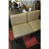 Image 1 : LIGHT BROWN LEATHER ARM CHAIR X4