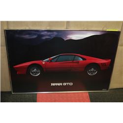 LARGE FRAMED FERRARI GTO PICTURE
