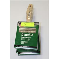 PK OF 3 DYNAFLOW POLYESTER 100MM PAINTBRUSHES