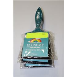 PK OF 3 GENERAL PAINT ECONOMY 75MM SYNTHETIC
