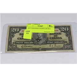 1937 CANADIAN 20 DOLLAR BILL