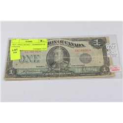 1923 1 DOLLAR BILL - DOMINION OF CANADA
