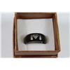 Image 1 : BLACK STEEL SUPERMAN RING - SIZE 8