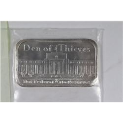 1oz "DEN OF THIEVES" .999 SILVER BAR