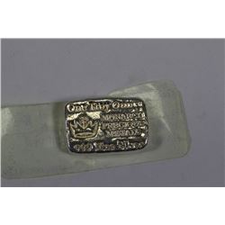 1 TROY OUNCE .999 FINE SILVER HAND POURED BAR