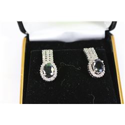 925 SILVER GENUINE SAPPHIRE EARRINGS