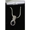 Image 1 : 925 SILVER GENUINE SAPPHIRE NECKLACE