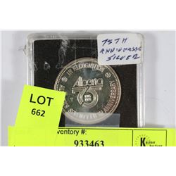 ALBERTA 75TH ANNIVERSARY SILVER COIN