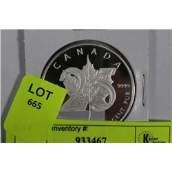 CANADA 25TH ANNIVERSARY 1 OUNCE SILVER COIN