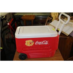 IGLOO WHEELIE-COOL COOLER WITH COCA-COLA LOGO