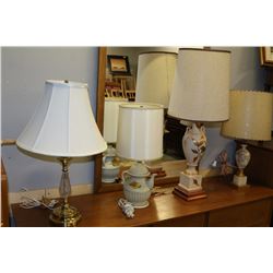 ESTATE VINTAGE ASST LAMPS X4